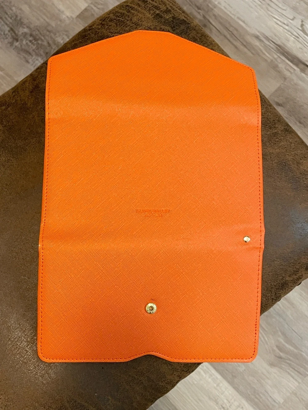 Travel wallet with RFID protection. Zoffen orange secure ID, passport, cards NEW